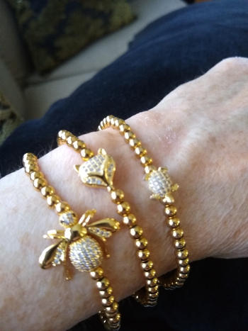 NOGU Queen | 18k Gold | Crystal Honeybee Charm Bracelet Review