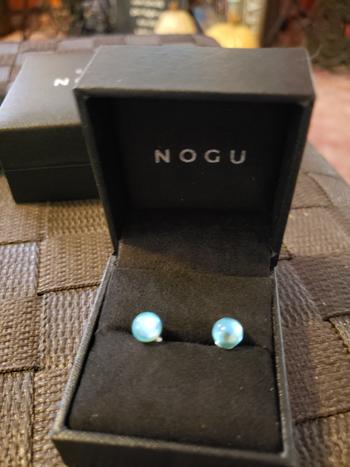 NOGU Blue Nebula | .925 Sterling Silver | Galaxy Glass Mini Stud Earrings Review