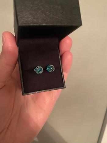 NOGU Teal | .925 Sterling Silver | Firefly Glass Stud Earrings Review