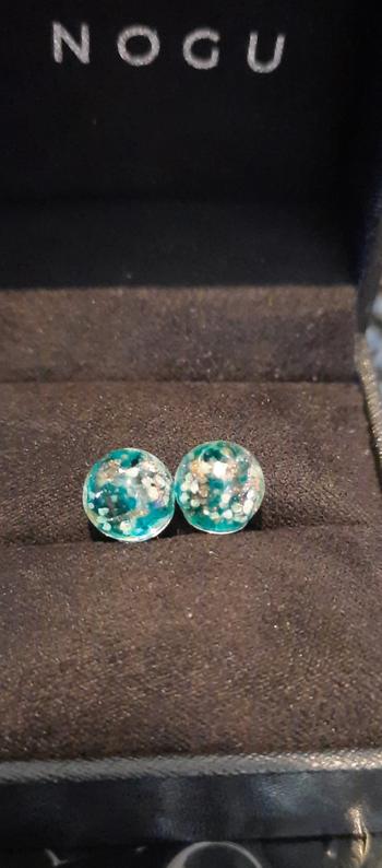 NOGU Teal | .925 Sterling Silver | Firefly Glass Stud Earrings Review