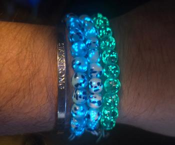NOGU Sternenlichtwellen | Silber | Glühwürmchen-Glas-Makramee-Armband Review