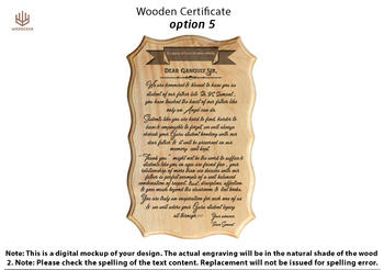 Woodgeek store Customize Your Own Wooden Certificate Review