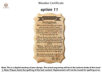 Woodgeek store Customize Your Own Wooden Certificate Review