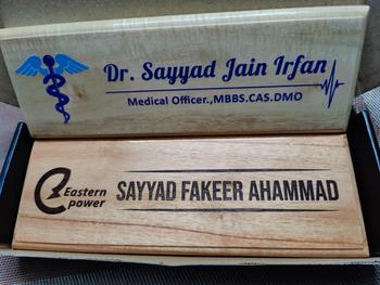 Woodgeek store Personalized Wooden Nameplate for Doctors in Colour | Prints On Wood Review