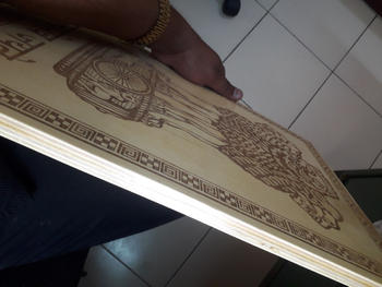 Woodgeek store Ashok Stambh Engraved Wood Plaque | Ashoka Pillar National Emblem Review