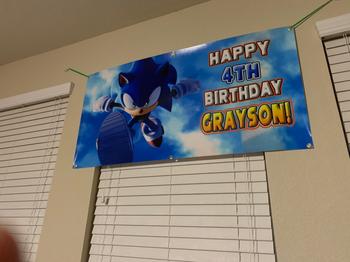 Cuztom Threadz Personalized Sonic The Hedgehog Birthday Banner Review