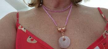 Maria Nicola Circle Of Love Set - Candy Pink Crystal and Rose Quartz pendant Review