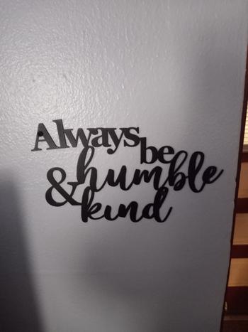 Lakeshore Metal Decor Always Be Humble & Kind Review