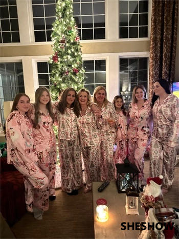 SheShow Vintage Pink Christmas Pajama Set Review