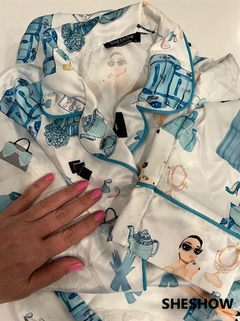 SheShow Breakfast At Tiffany's Print Pajama Set Review
