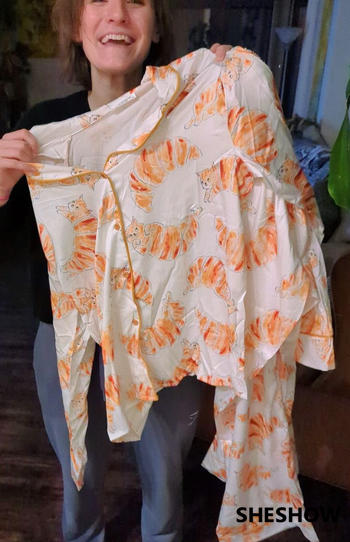 SheShow Croissant Cats Pajama Set Review