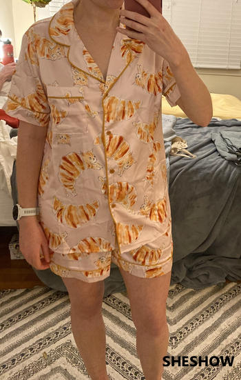SheShow Croissant Cats Pajama Set Review