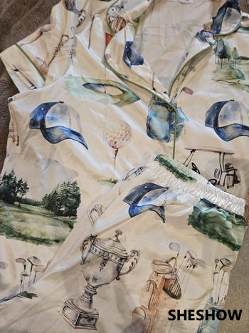 SheShow Golf Sport Satin Pajama Set Review