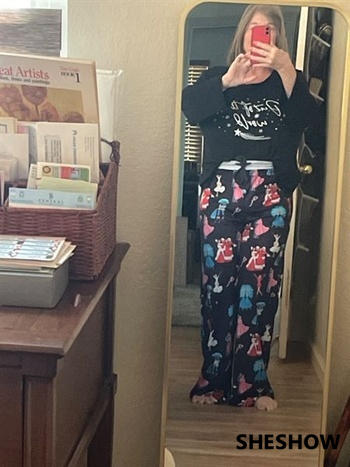 SheShow White Christmas Contrast Wide Leg Pants For Women Review