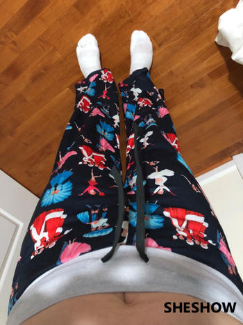 SheShow White Christmas Contrast Wide Leg Pants For Women Review