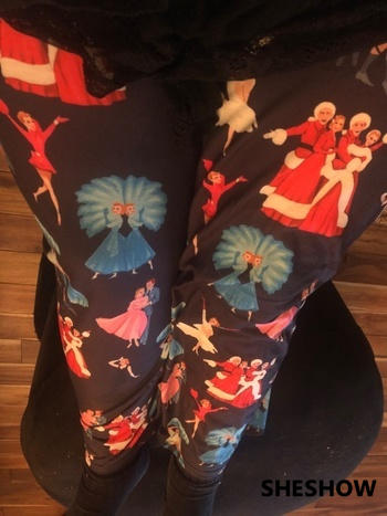 SheShow White Christmas Contrast Wide Leg Pants For Women Review