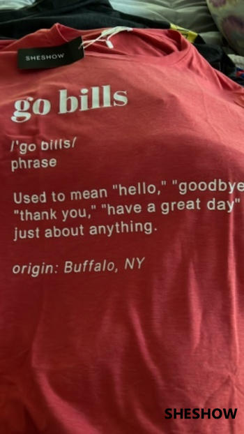 SheShow Go Bills Buffalo Bills Football Tee Review
