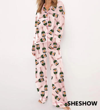 SheShow Champagne Bottle Pajama Set Review