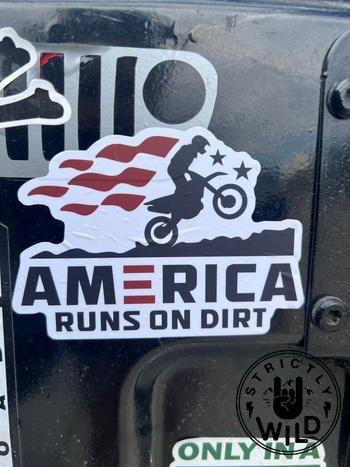 Strictly Wild America Runs On Dirt Sticker Review