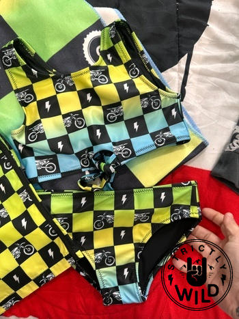 Strictly Wild Retro Dirt Bike Checks Girls 2 Piece Review