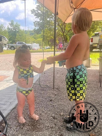 Strictly Wild Retro Dirt Bike Checks Girls 2 Piece Review