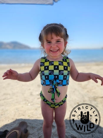 Strictly Wild Retro Dirt Bike Checks Girls 2 Piece Review