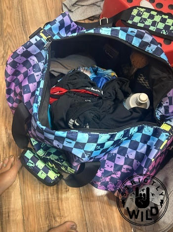 Strictly Wild Rainbow Checker Duffel Bag Review