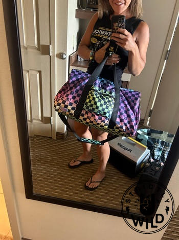 Strictly Wild Rainbow Checker Duffel Bag Review
