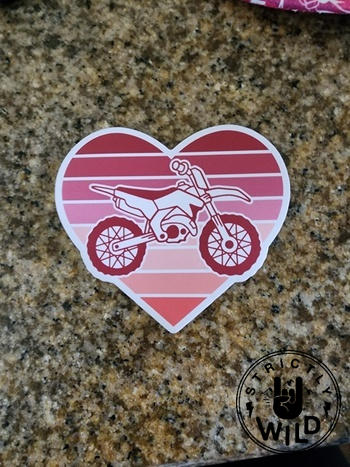 Strictly Wild Dirt Bike Heart Sticker Review