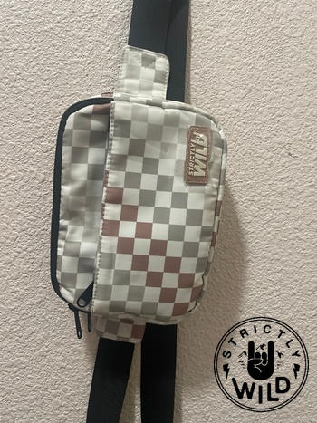 Strictly Wild Neutral Checker Cross Body Bag Review