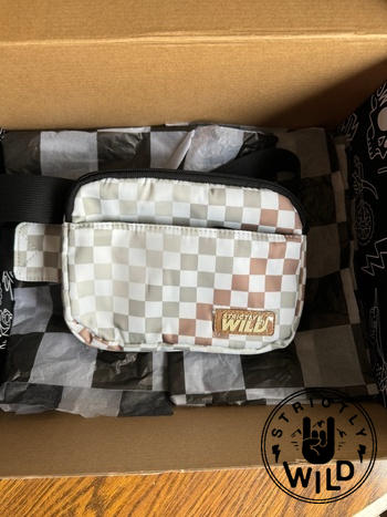 Strictly Wild Neutral Checker Cross Body Bag Review