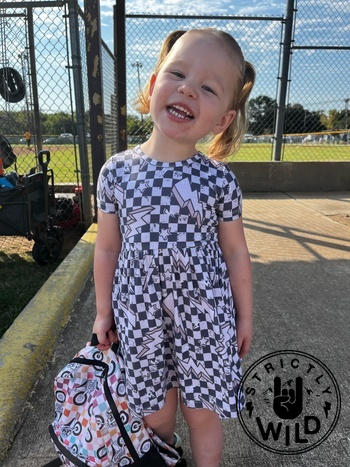 Strictly Wild Lightning Checker Twirl Dress Review