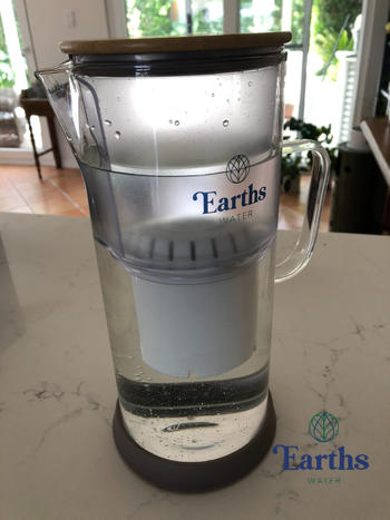 Earths Water 3.5L Glass Carafe Alkaline Water Filter - White Review