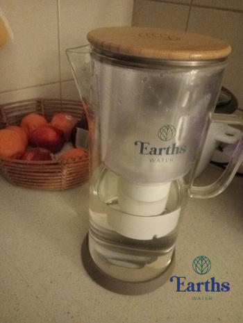 Earths Water 3.5L Glass Carafe Alkaline Water Filter - White Review