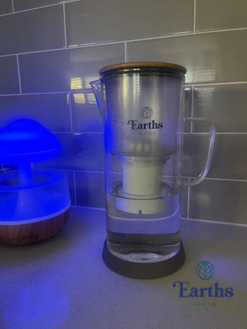 Earths Water 3.5L Glass Carafe Alkaline Water Filter - White Review