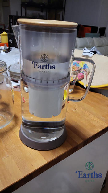 Earths Water 3.5L Glass Carafe Alkaline Water Filter - White Review