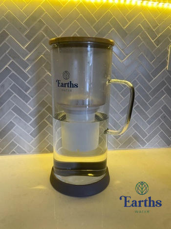 Earths Water 3.5L Glass Carafe Alkaline Water Filter - White Review