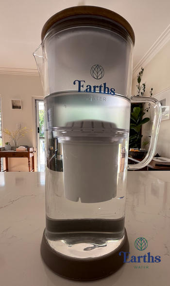 Earths Water 3.5L Glass Carafe Alkaline Water Filter - White Review