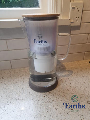 Earths Water 3.5L Glass Carafe Alkaline Water Filter - White Review