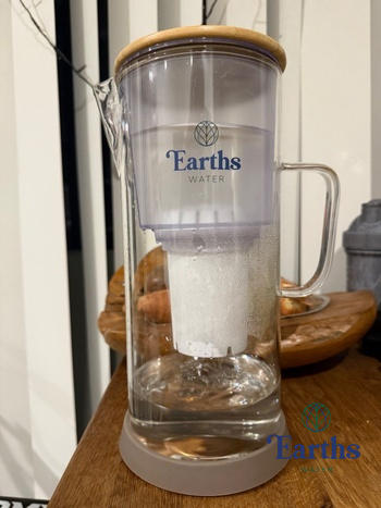 Earths Water 3.5L Glass Carafe Alkaline Water Filter - White Review