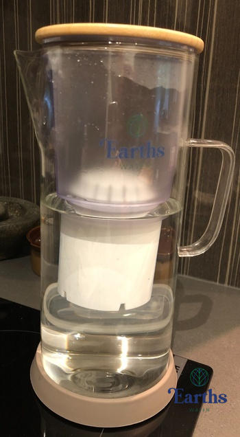 Earths Water 3.5L Glass Carafe Alkaline Water Filter - White Review