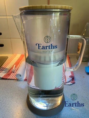 Earths Water 3.5L Glass Carafe Alkaline Water Filter - White Review