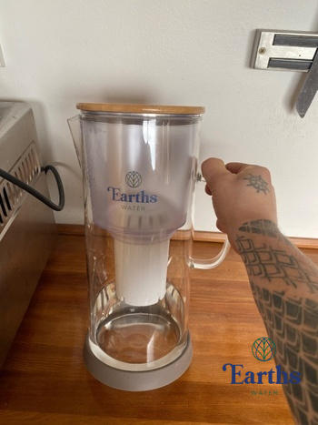 Earths Water 3.5L Glass Carafe Alkaline Water Filter - Natural Review