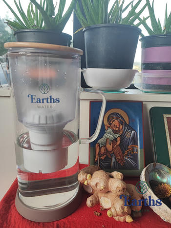 Earths Water 3.5L Glass Carafe Alkaline Water Filter - White Review