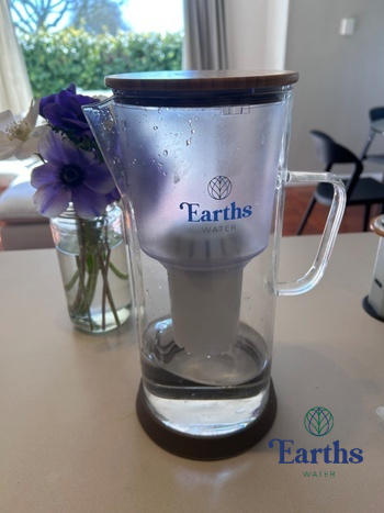 Earths Water 3.5L Glass Carafe Alkaline Water Filter - White Review