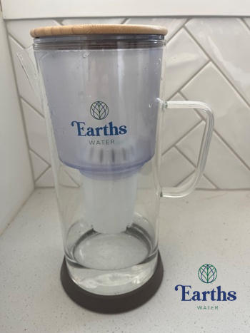 Earths Water 3.5L Glass Carafe Alkaline Water Filter - White Review