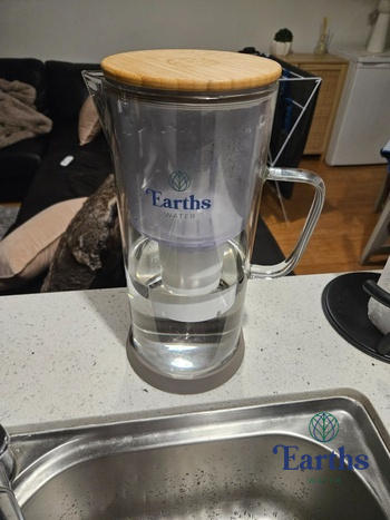 Earths Water 3.5L Glass Carafe Alkaline Water Filter - White Review
