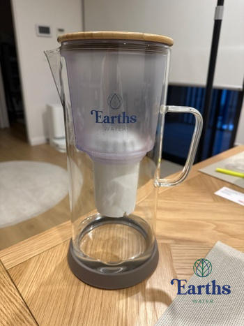 Earths Water 3.5L Glass Carafe Alkaline Water Filter - Natural Review