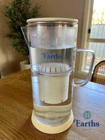 Earths Water 3.5L Glass Carafe Alkaline Water Filter - White Review