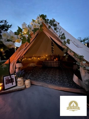 BellTentVillage  BTV 3 - Water Resistant & Fire Retardant Premium Luxury Canvas Bell Tent With Stove Hole Review